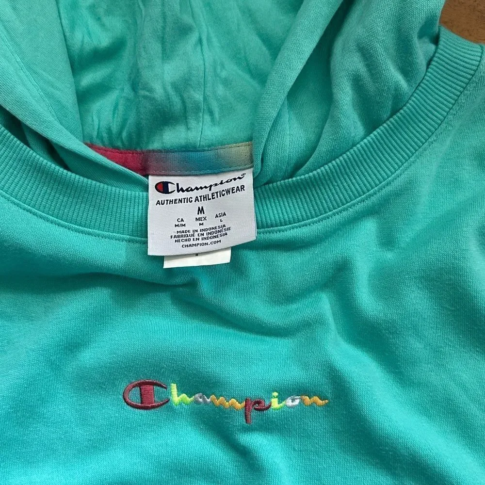 NWOT Champion Lightweight hoody Teal Med - Picture 2 of 5